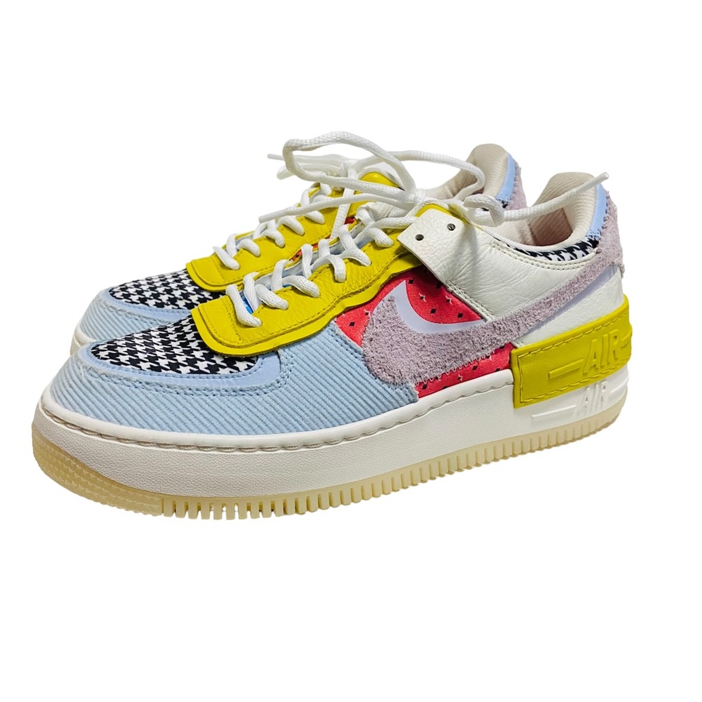 Nike Women Air Force 1 Shadow DM8076-100 Patchwork Sneakers - Picture 15 of 16